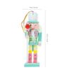 4Pcs Macaron Color Nutcrackers Figure Xmas Christmas Tree Decor Pendants Soldier Nutcracker Statue Table Party Ornaments