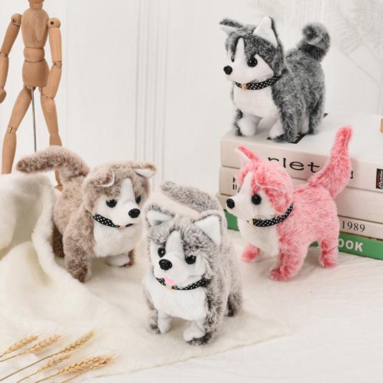 Electric Plush Dog Cognitive Ability Interactive Ability Fine Workmanship Barking Walking Electric Dog Plush Toys for Kids