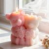 Flexible Reusable Silicone Mold For DIY Candle Making Featuring Adorable Couple Bear Shape And Heat Resistant Materials