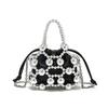 New Niche Design Exquisite Hollow Metal Beaded Woven Bag High-End Portable Oblique Span Bag