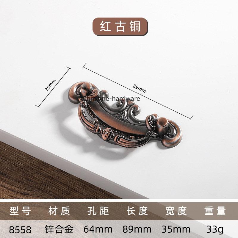 

Червона/Зелена Бронза Антична Європейська класична старомодна меблева ручка для кухонної шафи ручка для шухляди взуттєвої шафи ручка зі сплаву цинку