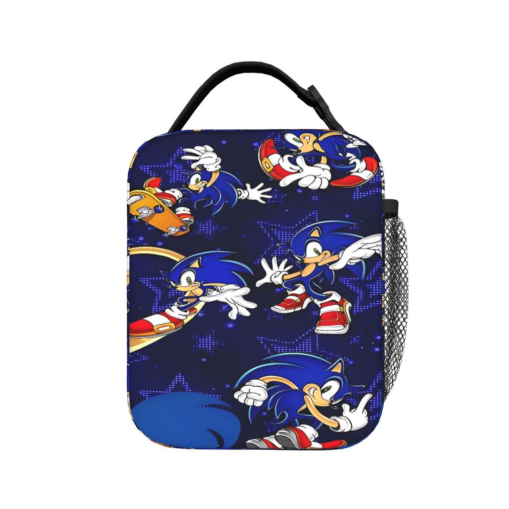Sonices Cartoon Game Lunch Bag  Office Lunch Box For Child Fun Print Thermal Lunch Bags Waterproof Portable Cooler Bag