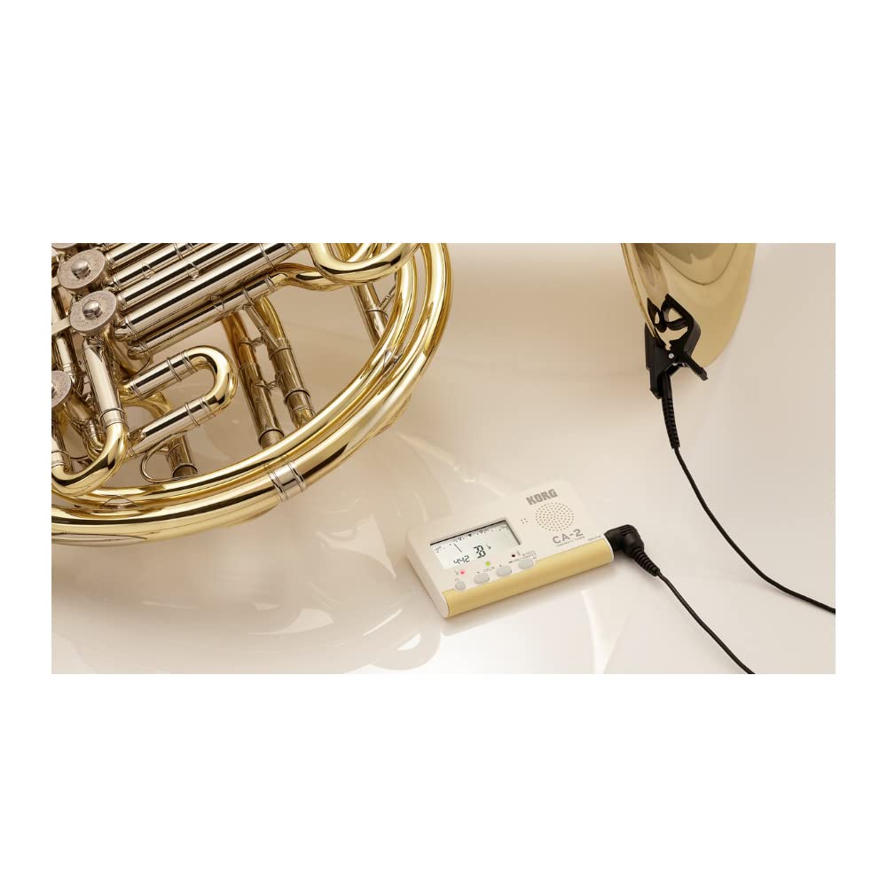 KORG Chromatic Tuner Ideal for Brass Vocal Personal 200 Hours of Continuous Compact CA-2 Band, Orchestra, Guitar, Music, Acapella, Practice,