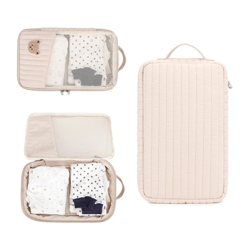 Cute Stroller Hanging Diaper Bag With Separate Storage For Baby Clothes And Diapers For Travel Change And Washing Use