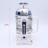 Portable French Press Coffee Bottle, Robot Shaped Travel French Press Coffee Maker, Hand Punch Espresso Coffee Maker Machine - 960ML/32.5oz