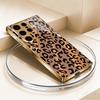 Golden Leopard Print Electroplated Glass Phone Case Suitable for Samsung Galaxy S26 S25 S24 S22 S21 S20 FE/Ultra/Plus5Ganti Drop