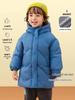 Children's Mid-Length Lightweight Hooded White Duck Down Jacket
