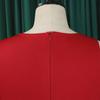 D357 Plus Size Women's Summer 2023 Solid Color Bodycon Tassel Pencil Skirt Dress