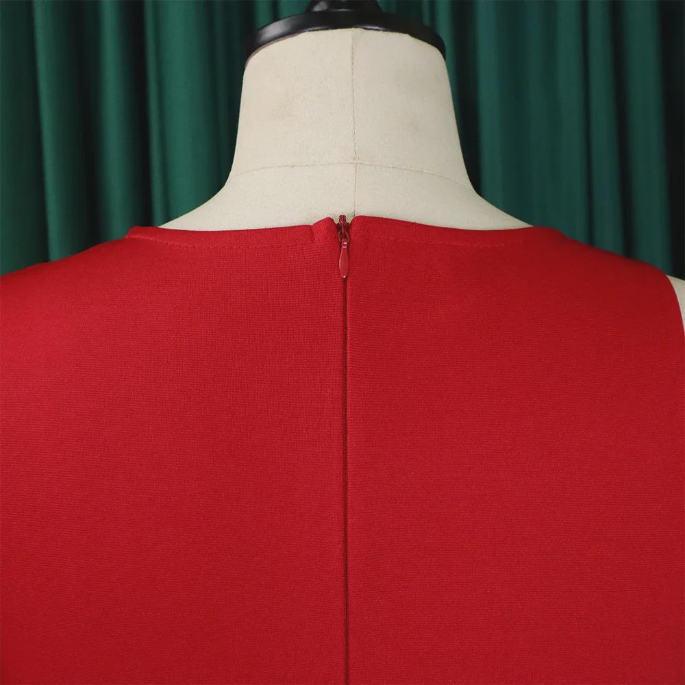 D357 Plus Size Women's Summer 2023 Solid Color Bodycon Tassel Pencil Skirt Dress