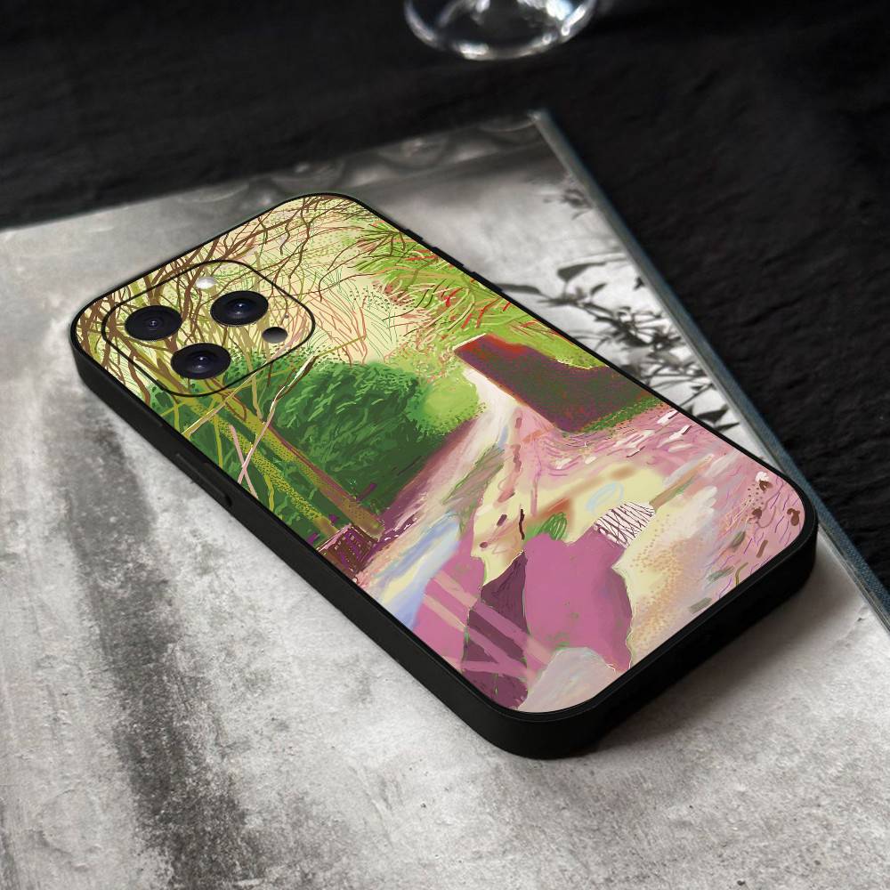 David Hockney Art Phone Case Black Silicone Soft Shell For IPhone 17 16 15 14 13 12 11 Air Pro Max Plus Hot Sale