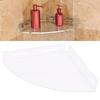 2Pcs Acrylic Corner Floating Shelves Wall Mount Shower Shelf Clear   for Bathroom Storage