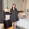 1011 New Ice Silk Nightdress Large Size Shirt Skirt Short Sleeve Thin Can Be Worn Outside Casual Breathable Comfortable Home Clothing