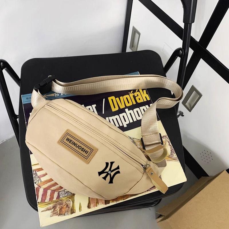 

NY & Nb Совместное название Мужская и женская одинаковая нагрудная сумка Модная поясная сумка в японском стиле Большая вместимость Сумка через плечо Холщовая сумка-мессенджер Школьная сумка Khaki