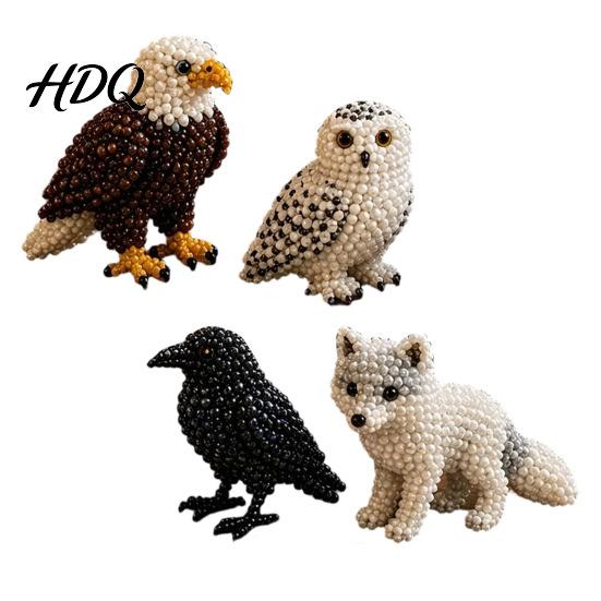 3D Bead Art Project DIY Animal Beaded Kit Handmade Beading Embroidery Craft Making Set for Creative Kids Teens Adults Themed Beadwork Kit