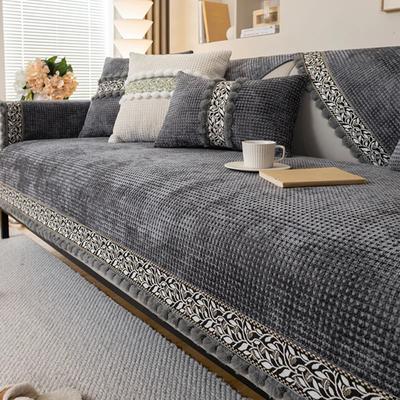 Copridivano Universale Quattro Stagioni Ciniglia Waffle Copridivano Anti-Graffio Animali Domestici Divano Inclusivo Universale per Tappeto Soggiorno