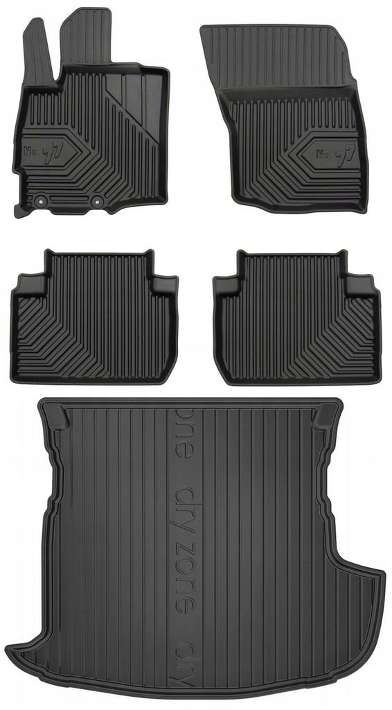 Set 77 Floor Mats And Mat Mitsubishi Outlander 3 2012-2022 5 Seats