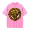 Graphic T-shirt Anime Washed Oversized T Shirt Men's Clothing Summer Pure Cotton Tees Tops