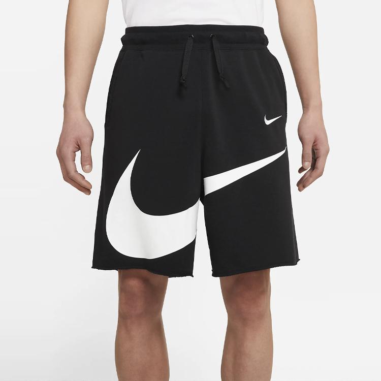Nike Swoosh Colorblock Logo Print Knit Shorts Men Shorts Black DJ5373-010