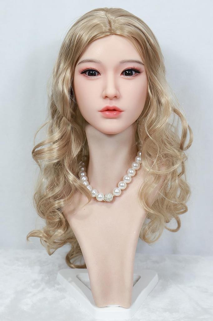Figure Head Only, 100% Silicone Head, Head Only, Wig Type, Two Connection Methods, Wig Type, GJ-062 Number