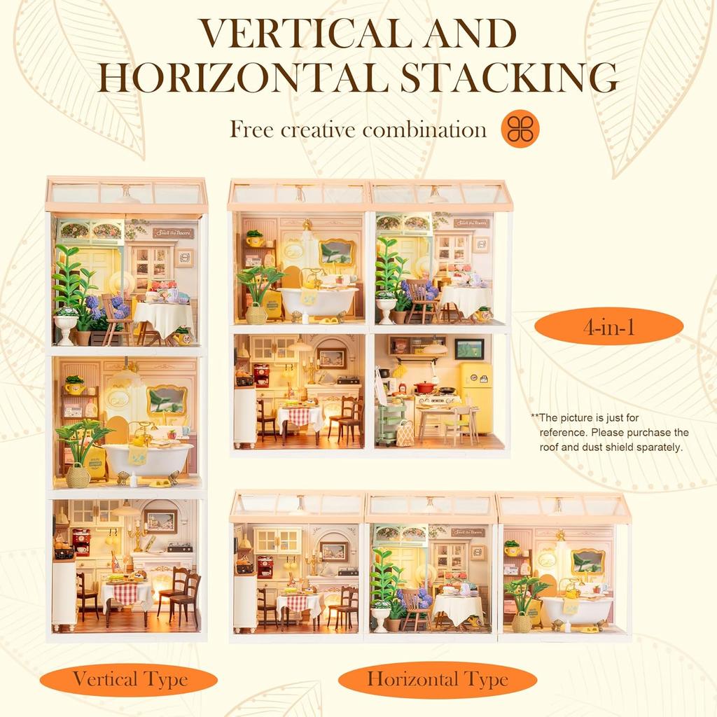 ROBOTIME Rolife 3D Puzzle Super Creator Warm Room DIY Miniature House (DW015B) | 1:24 Scale
