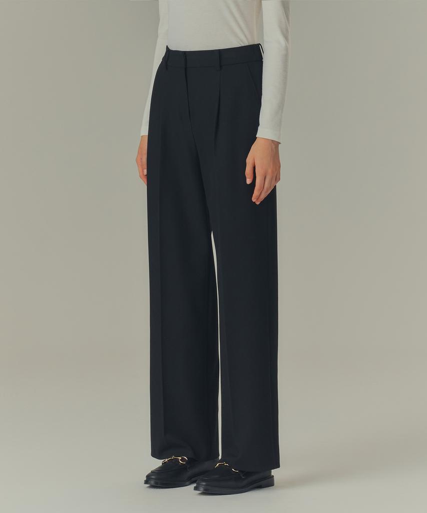 MIND BRIDGE WOMEN [W] Do Good_[Warm] Single-Pleat Wide Slacks - 2 Colors