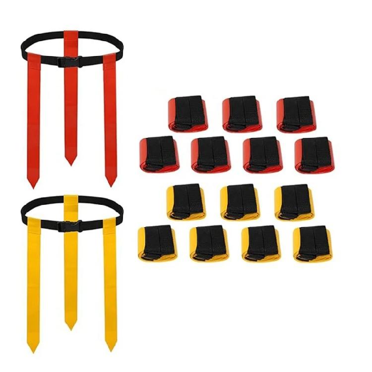 14Pcs Football Webbing Waist Flag Adjustable Competition Training Equipment Youth Football Training Gear Easy to Use