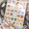 6 Sheets Cute Cake Snacks Theme Stickers Creativity Adhesive Diy Waterproof Decorative Diary Scrapbooking Material