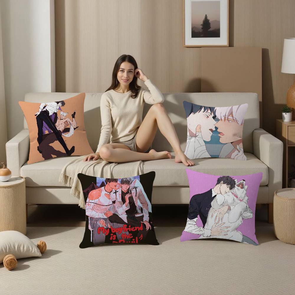 Anime Vampires MIGNON BL Office Cushion Pillowcase Car Cushion Cover45X45CM Lumbar Pillowcase Sofa Pillowcover