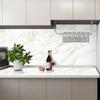 15 stílus Szürke és fehér márvány tapéta Konyhai Asztal Szekrény Szekrény Felújítás Peel & Stick Vízálló Művész Falmatricák