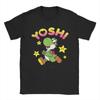 Unisexs TShirt Super Marios Yoshi Star Power Sprint Awesome Cotton Tees Short Sleeve  T Shirt Crewneck Tops Plus Size