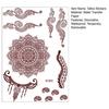 Nostalgie Red Henna Tattoo Kit, Waterproof Tattoos Stickers, Temporary Stickers for Women Wedding Party Festival Decorations