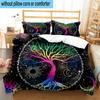 Tree Of Life Mandala 3pcs Bedding,Including 1pc Duvet Cover And 2pcs Pillowcases Perfect for Christmas,Ideal for Bedroom, Dormitory