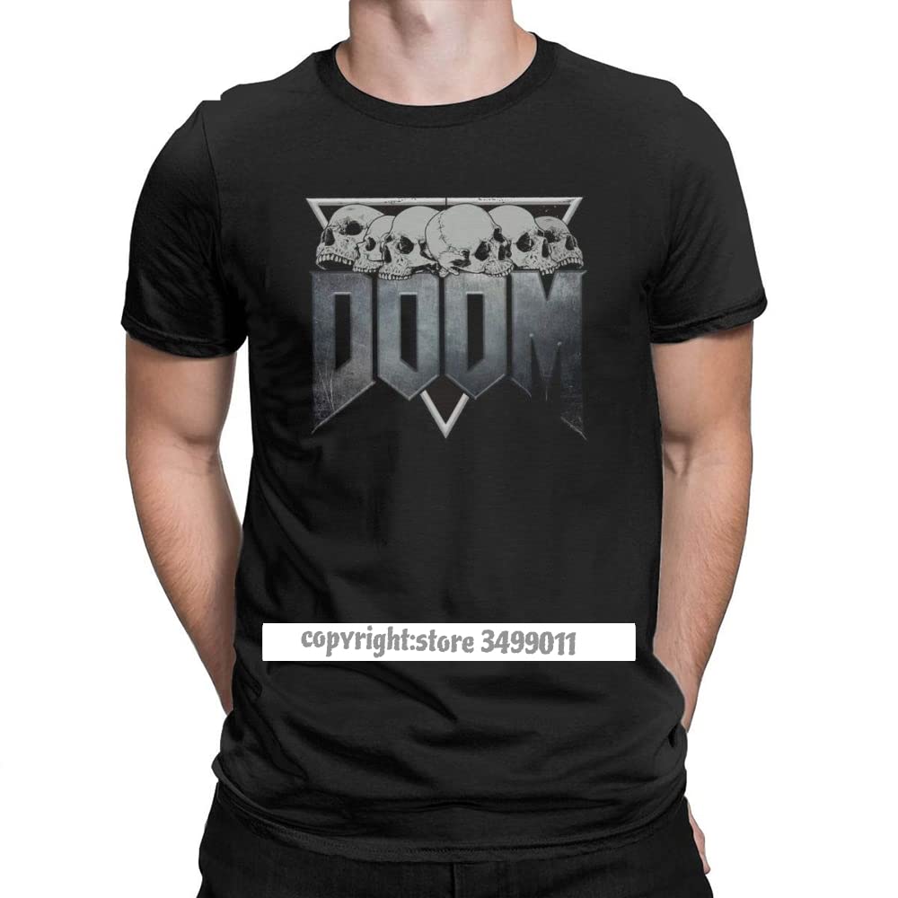 Men s T-Shirt Doom Eternal Cotton Tee Shirt Fitness Game Conan Barbarian Thulsa Snake Cult T Shirt Streetwear Printed S чёрный