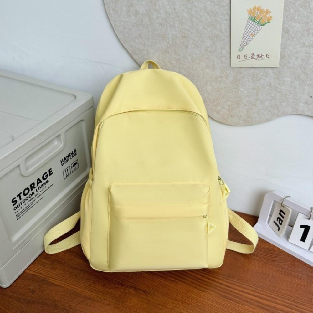 New backpack large-capacity solid color primary and secondary school student bag Korean version of versatile college style school bag