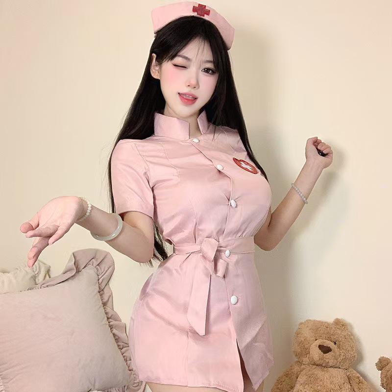 Lenjerie Asistentă Erotică Bai Ling - Costum Dulce și Senzual pentru Joc de Rol