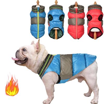 Articoli per animali domestici Abbigliamento per cani Autunno e Inverno Impermeabile Caldo Cucciolo Cappotto in Cotone Riflettente Trazione Tuta da Sci Invernale Giacca