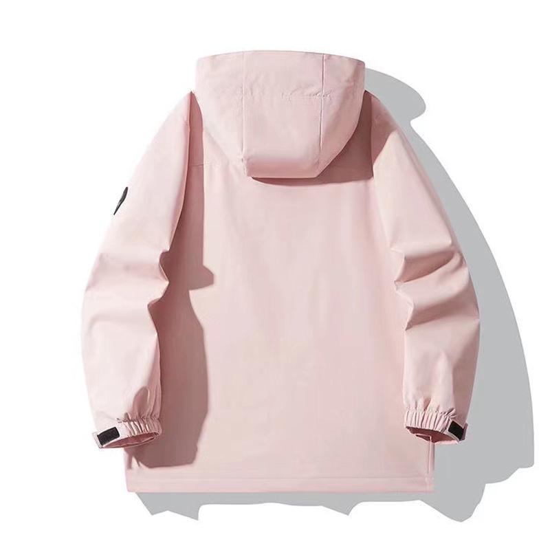 Unisex Lightweight Windbreaker Jacket: Spring/Autumn Hooded Workwear, Windproof & Dirt-Resistant.