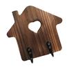 Decorative Wooden Key Hanger Wall-Mounted Key Storage Rack with Hooks House Shaped Entryway Decoration Coat Organizer