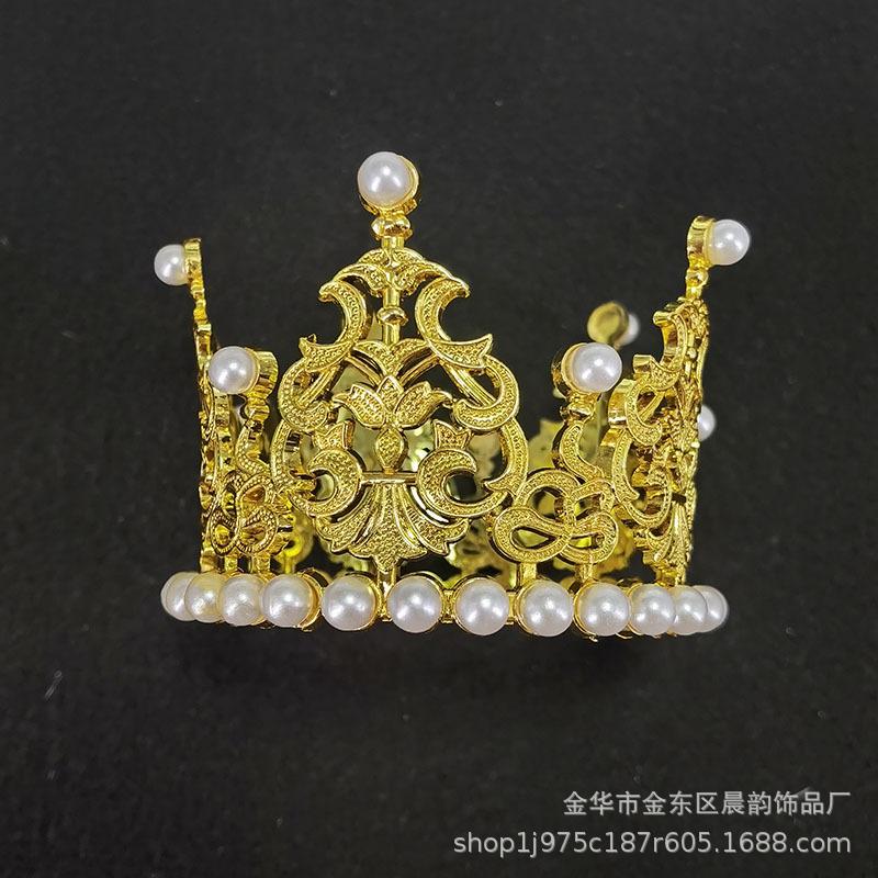 Brautkrone Schmuck Voll Diamant Kopfschmuck Haarkrone Hochzeit Perle Geburtstag Backen Kuchen Dekoration Erwachsener