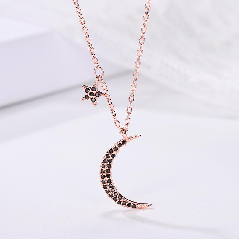 

Легкое роскошное нишевое длинное ожерелье с кисточками и звездами, луной, для женщин с изысканным дизайном и цепочкой из циркония на ключице