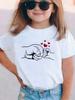 Lovely Daddy Love Hand Design T Shirts Kids Childrens Tshirt Boys Girls Summer Spring Casual Top Tee