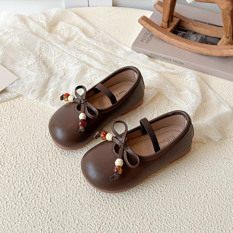 

Жіночі туфлі-сліпони Boken Retro Doll Head - М яка шкіра, м яка підошва, Колекція Осінь 2025 Size 23: Insole 14.5cm темно-коричневого кольору