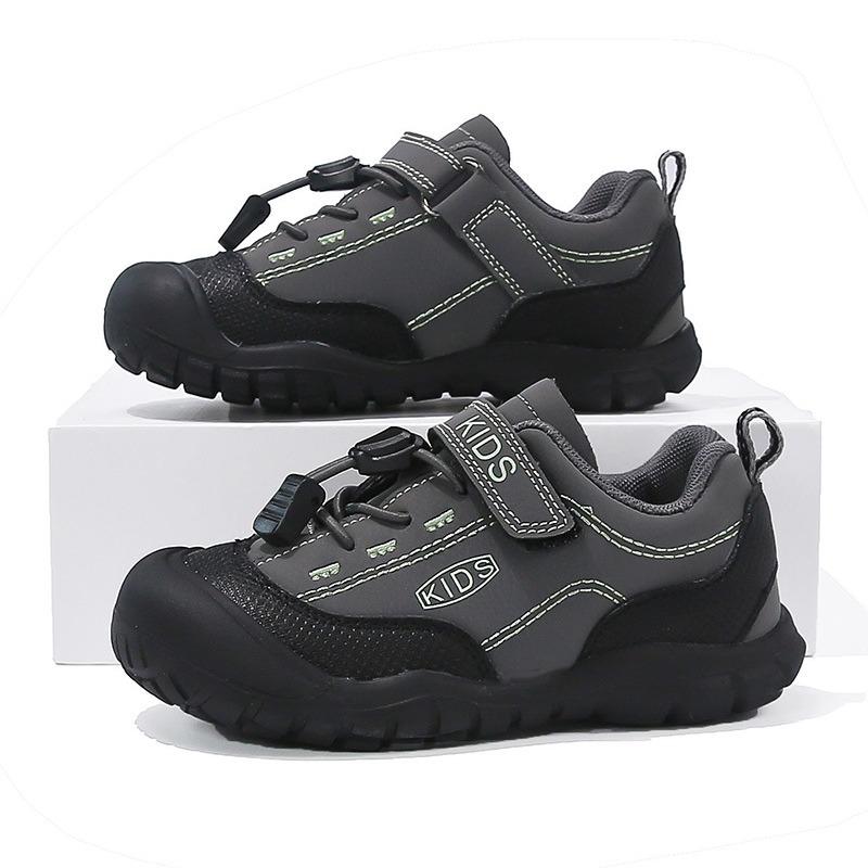 Kids Outdoor Hiking Shoes Non Slip Closed Toe Casual Sneakers 26 серый