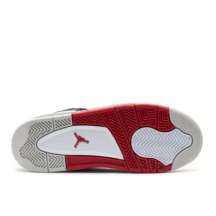 Air Jordan 4 Retro Grade School 'Fire Red' 2012 (Unisex) White / Varsity Red / Black Kids' Basketball Shoes 408452 110