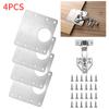 4/6/8/16pcs Hinge Repair Plate Stainless Steel Cabinet Furniture Drawer Hinge Repair Plate with Mounting Screws