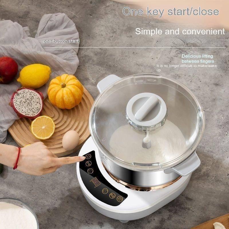 6.5L Automatic Kneading Electric Noodle Making, Fermentation, Awakening Chef Machine Dough Mixer Electric Kneading Machine Flour Mixer for Baking