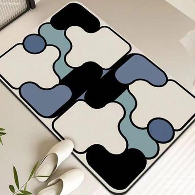 Heterotypic Diatom Printing Bathroom Thickening Mat Bath Non-slip Carpets In Wash Basin Bathtub Side Floor Rug Shower Room Doormat Memory Foam 3D Pad