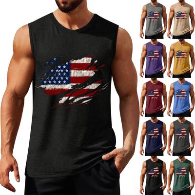 Mens Summer Surf Beach Tank Top Large Size Casual Breathable Sleeveless Top Loose  Print Tank Top Man Shirt