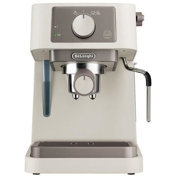 Macchina per espresso - DELONGHI - STILOSA EC235.CR - Solo pompa - Bollitore in acciaio inox - Compatibile ESE - Lancia vapore - Finitura crema beige