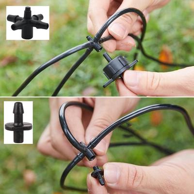 3/5mm Hose Multi-way Quick Connectors Straight 3-way 5-way Water Splitter Garden Lawn Micro Irrigation Fast Joints 50/200/500Pcs